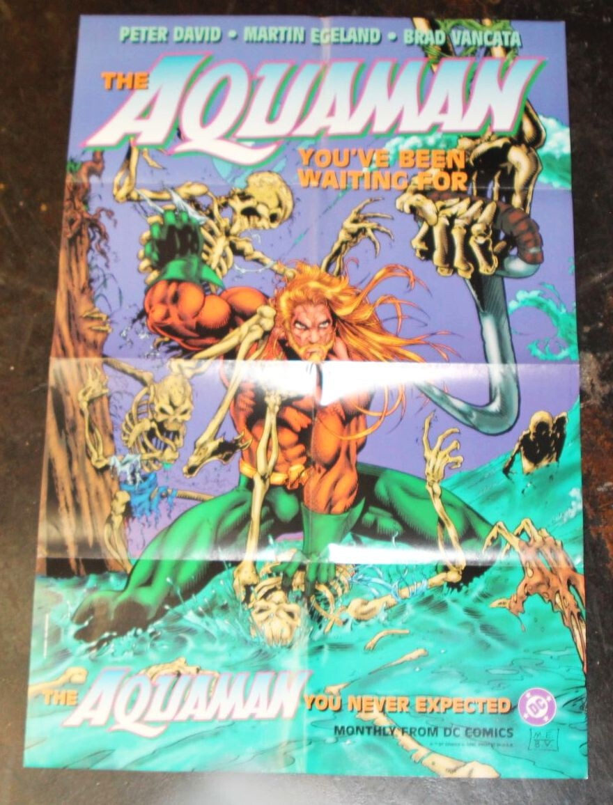 The Aquaman You’ve Been Waiting For - 1994 Promo Poster 22 x 34" DC Peter David