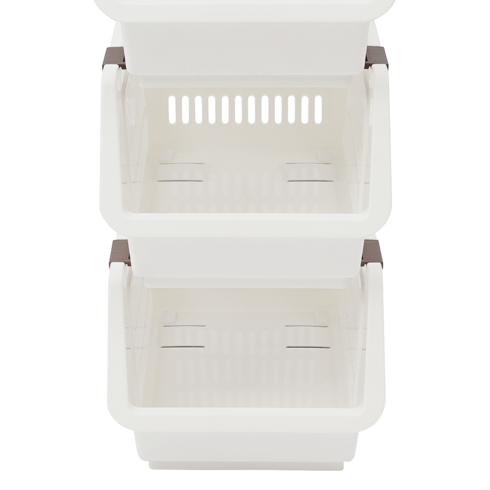 4 PCS Stacking Storage Baskets, Stackable Organizer Baskets