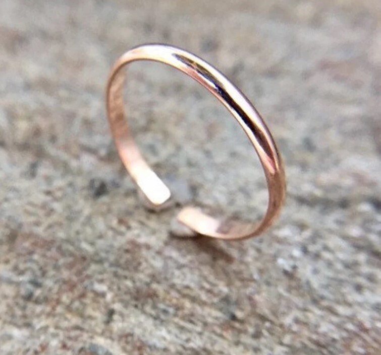 925 Solid Metal Women's Valentine's Daily Use Adjustable Band Toe Ring 925 SS