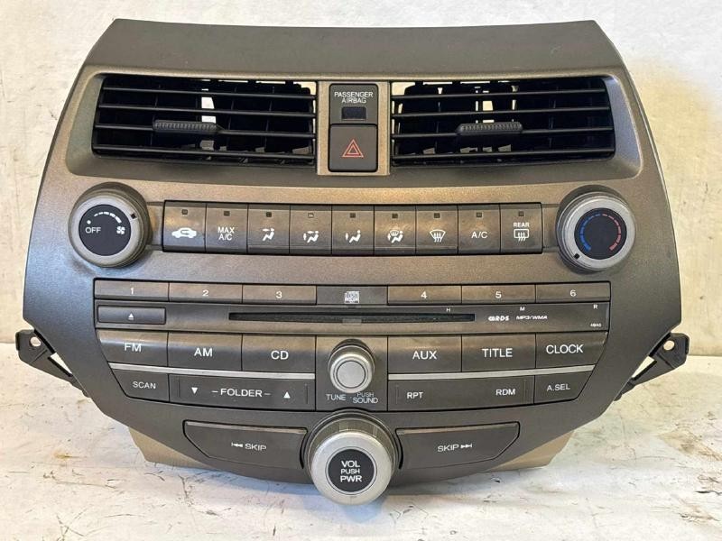 2008-2011 Honda Accord Radio Audio Assembly Single Disc Oem