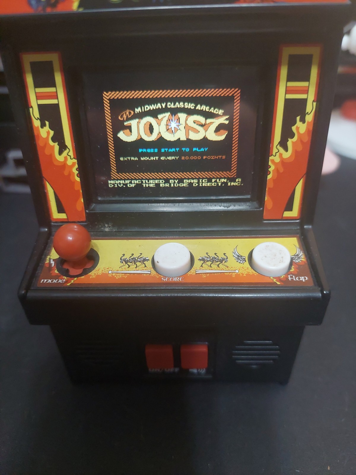 JOUST Arcade Classics Midway Mini Arcade Machine Handheld Retro Game TESTED