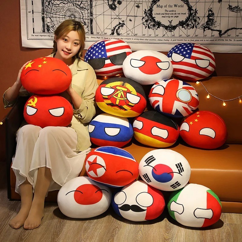 Country Ball Plush Toys Polandball Pendant Countryball Country Balls 10cm