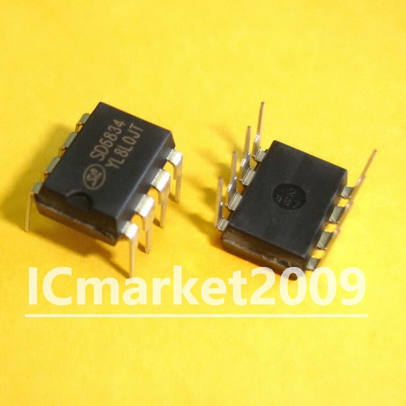 50 PCS SD6834 DIP-8 SD 6834 High Voltage MOSFET PFM Controller Series Chip IC