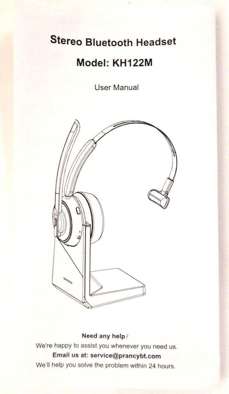 PrancyBt KH122M Bluetooth V5.2 Wireless Mono Headset + Charge Base Free Shipping