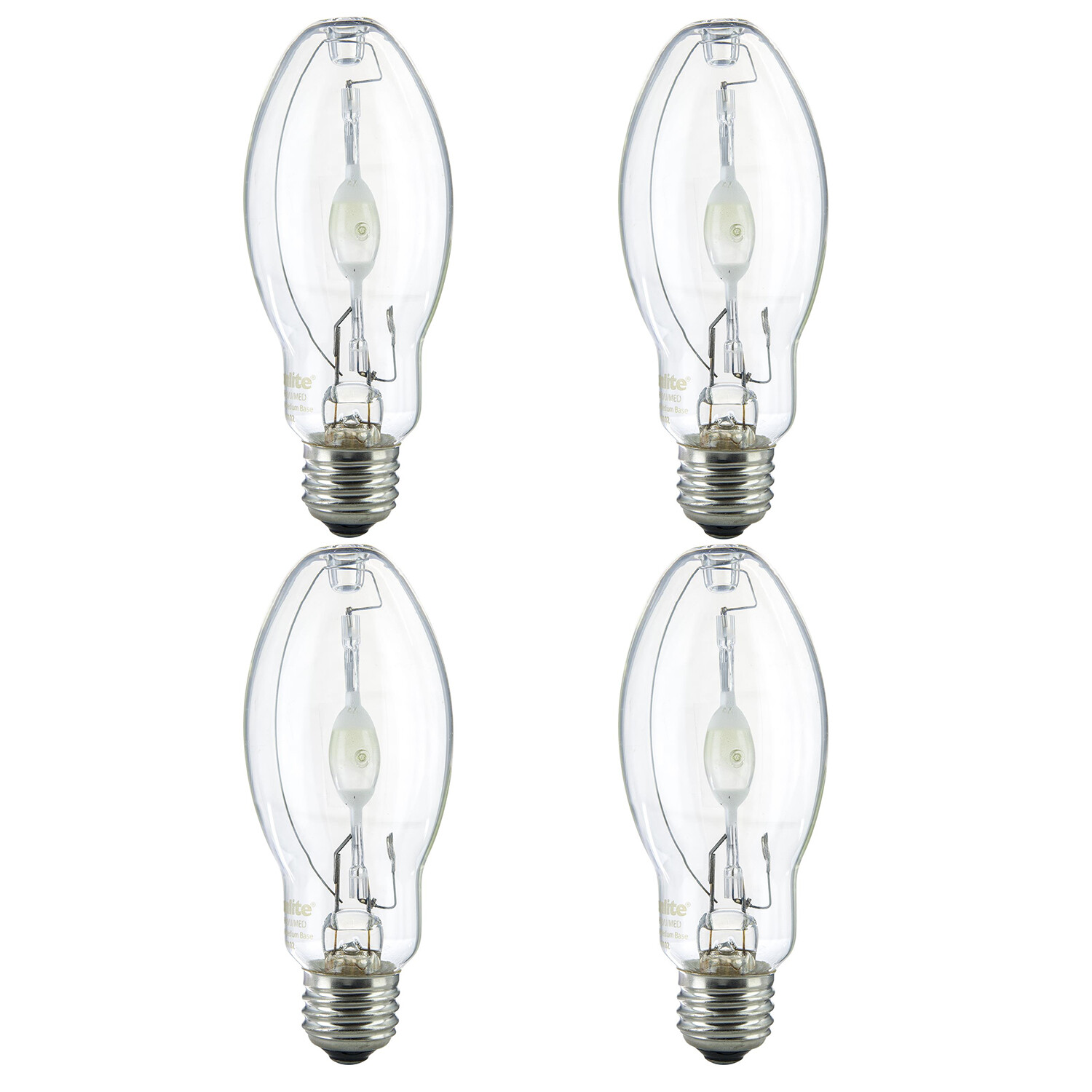 (Pack of 4) MH150/U/MED 150-Watt Metal Halide ED17 Bulb, Medium Base, Clear