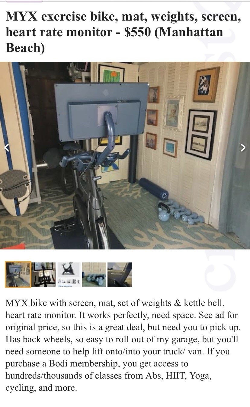 MYX fitness bike. Exercise Bike. Great Conditions.
