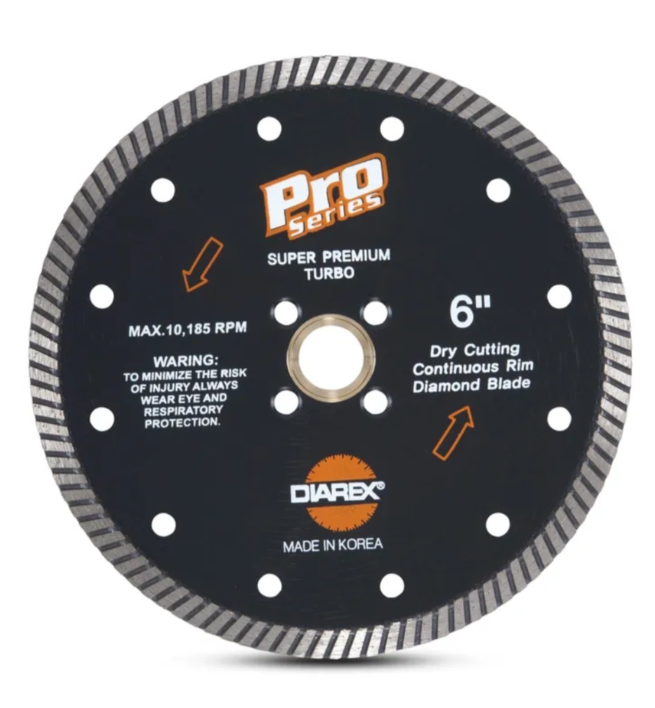 Diarex Pro Series Super Premium Turbo 6" Diamond Saw Blade Black Silver