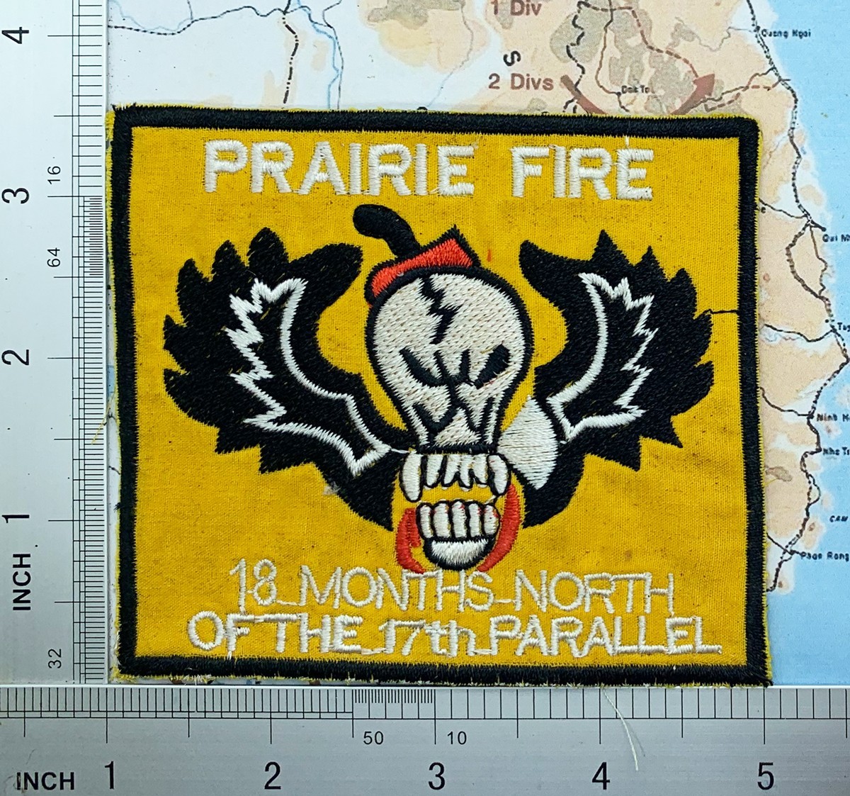 patch , Operation Prairie Fire , 18th , ussf , macv sog , skull , p2-18
