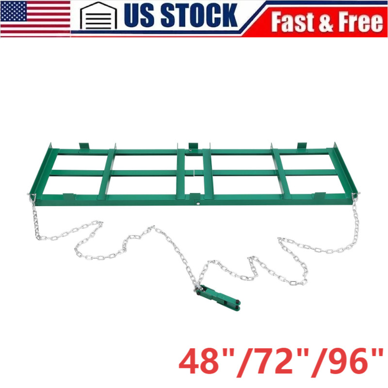 ✨48" 72" 96" Drag Harrow Driveway Grader Tow Behind Lawn Rake for ATV UTV Tracto