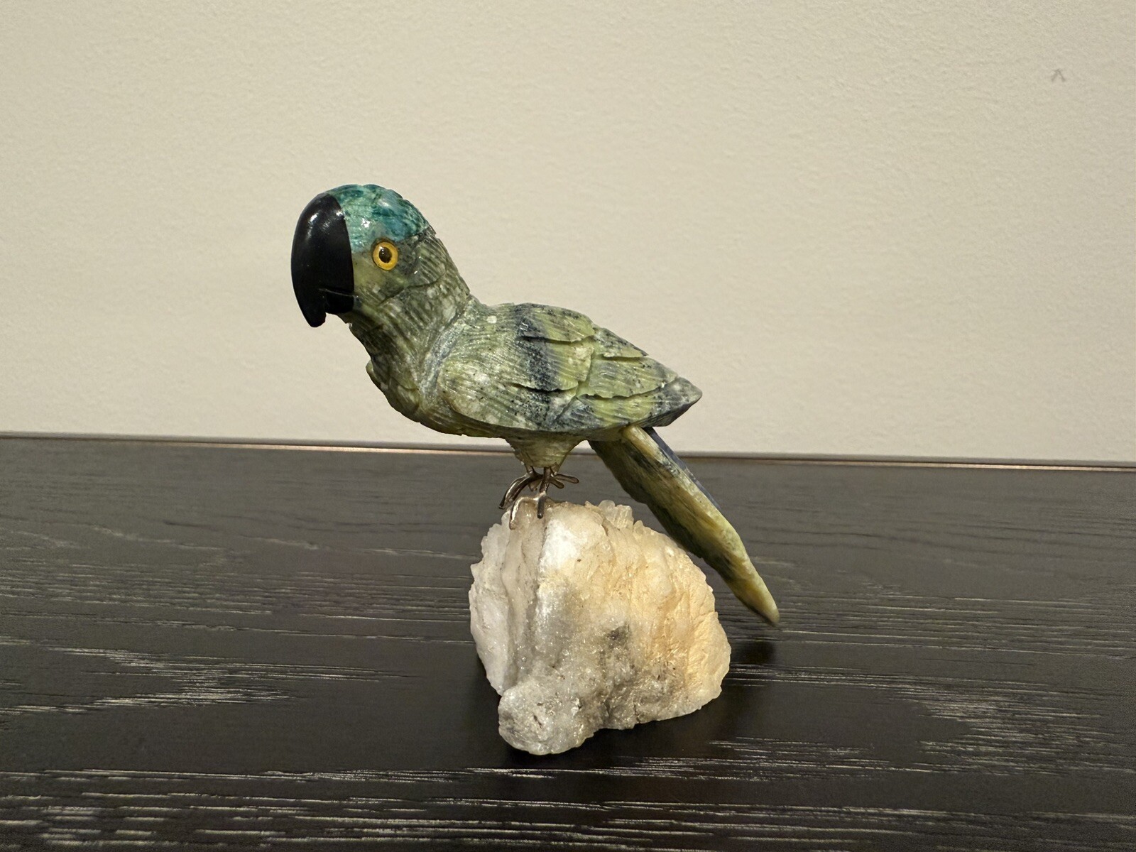 Hand Carved Gemstone Bird