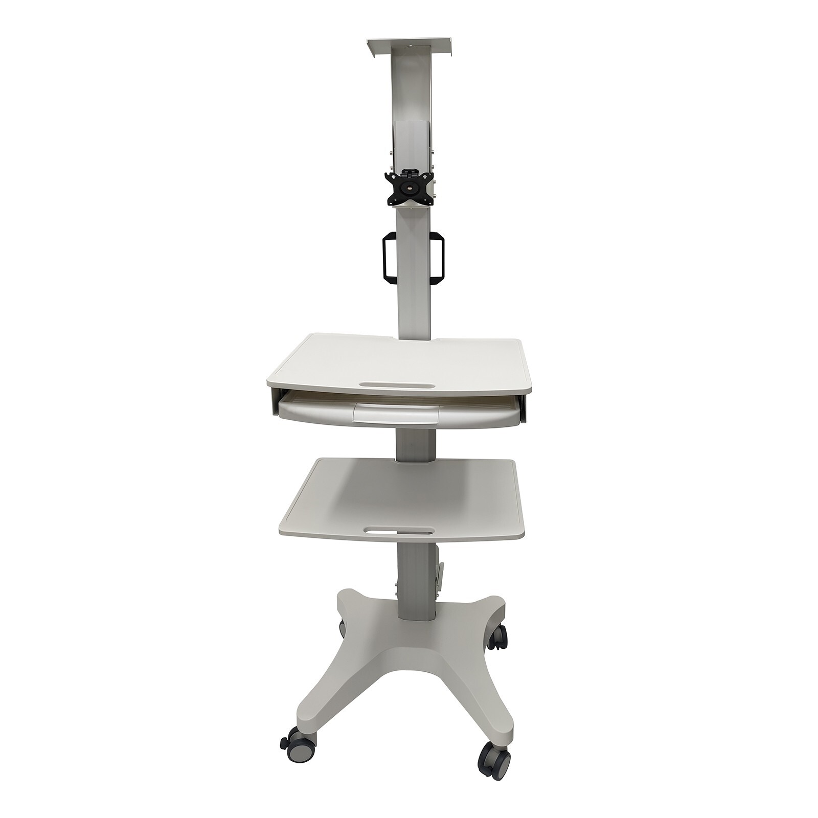 Floor Stand Movable Workbench Computer Cart Mobile Workstation Monitors Support