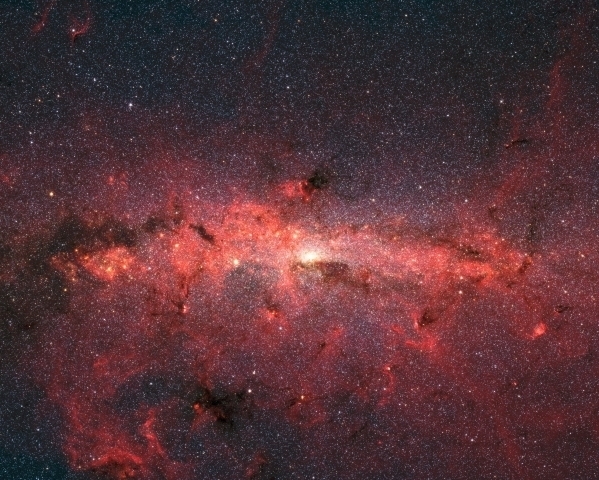 New 11x14 Photo: Infrared Image of Milky Way Galaxy from Spitzer Space Telescope