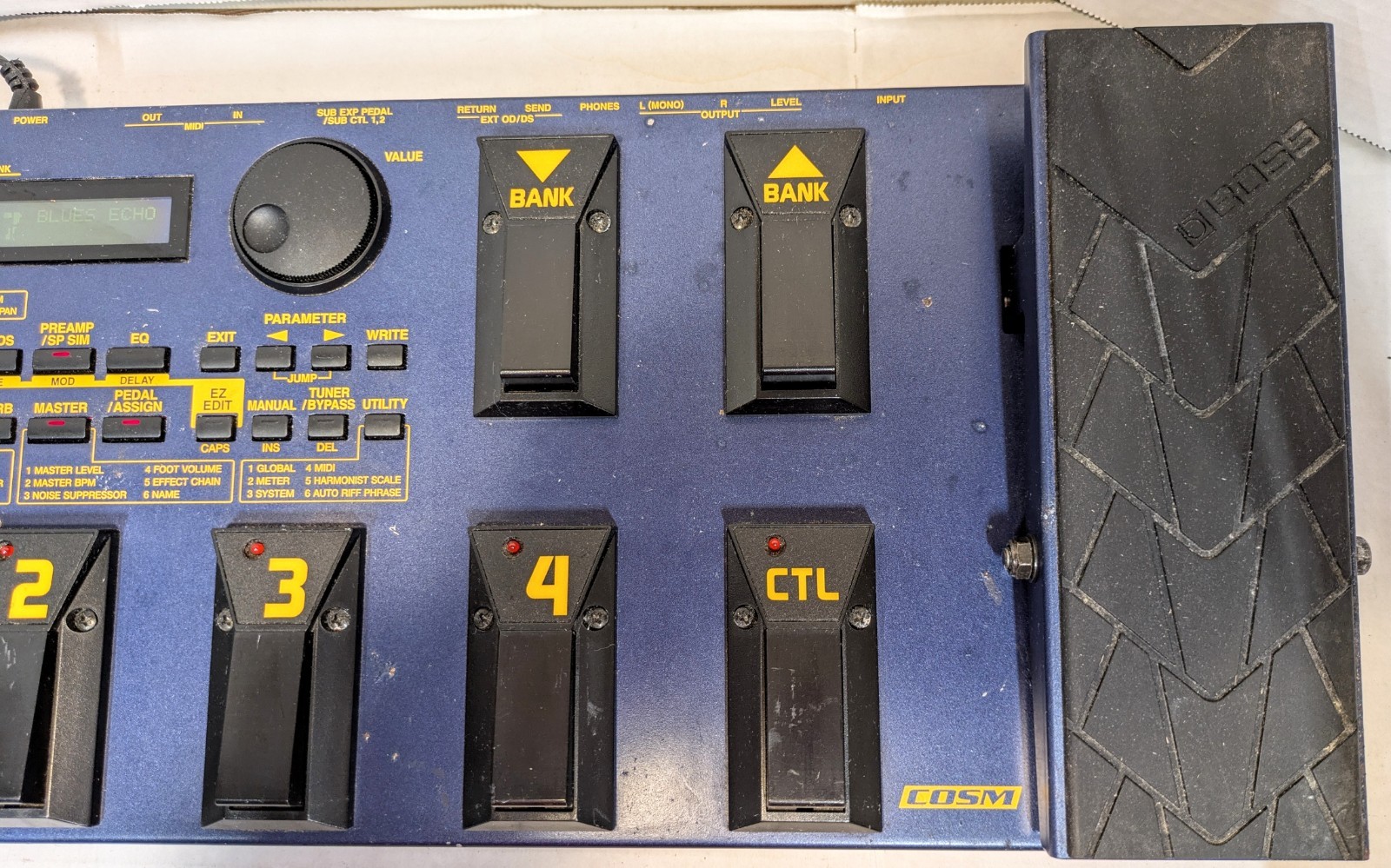 BOSS GT-3 Guitar Effects Processor Multiple Effects Pedal Powers Up Parts Repair