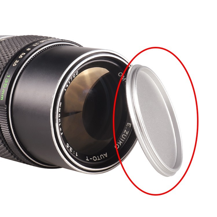 37/43/49/52/55/58/62mm Metal SLR Camera Lens Cover Cap 0.75mm Thread Silver