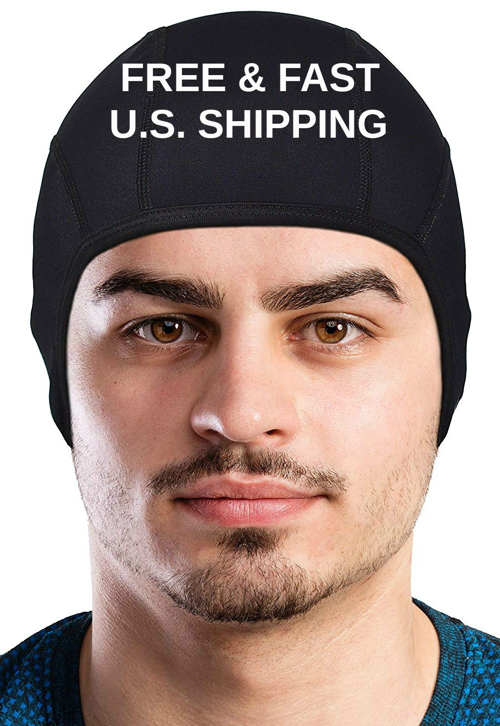MOISTURE WICKING Beanie Tech Helmet Liner Gym Sports UPF+ 50 Keep Your Head COOL