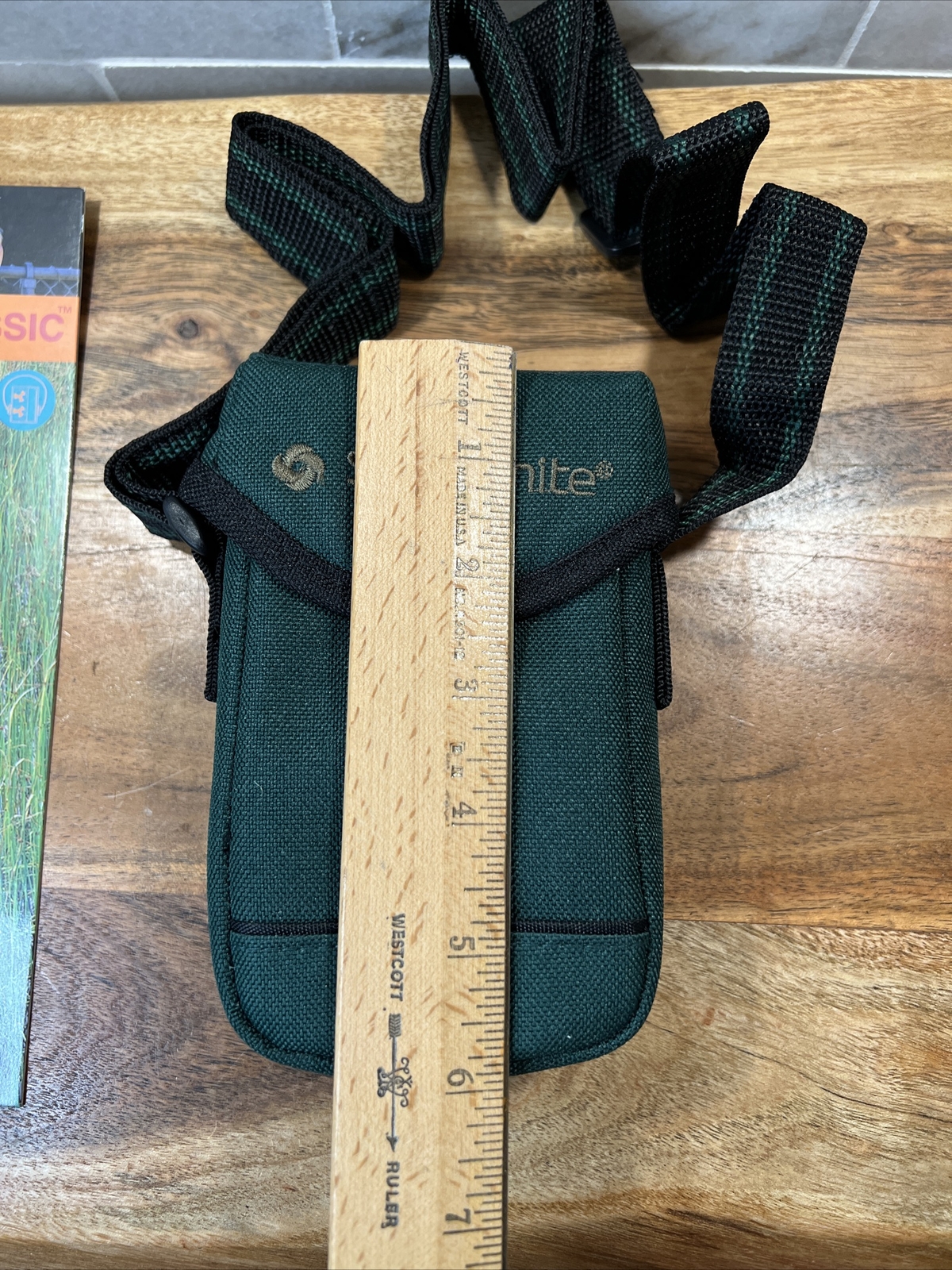 Vintage Samsonite Camera Case Green 6”x4”x 2” Canvas Adjustable Handle - NEW