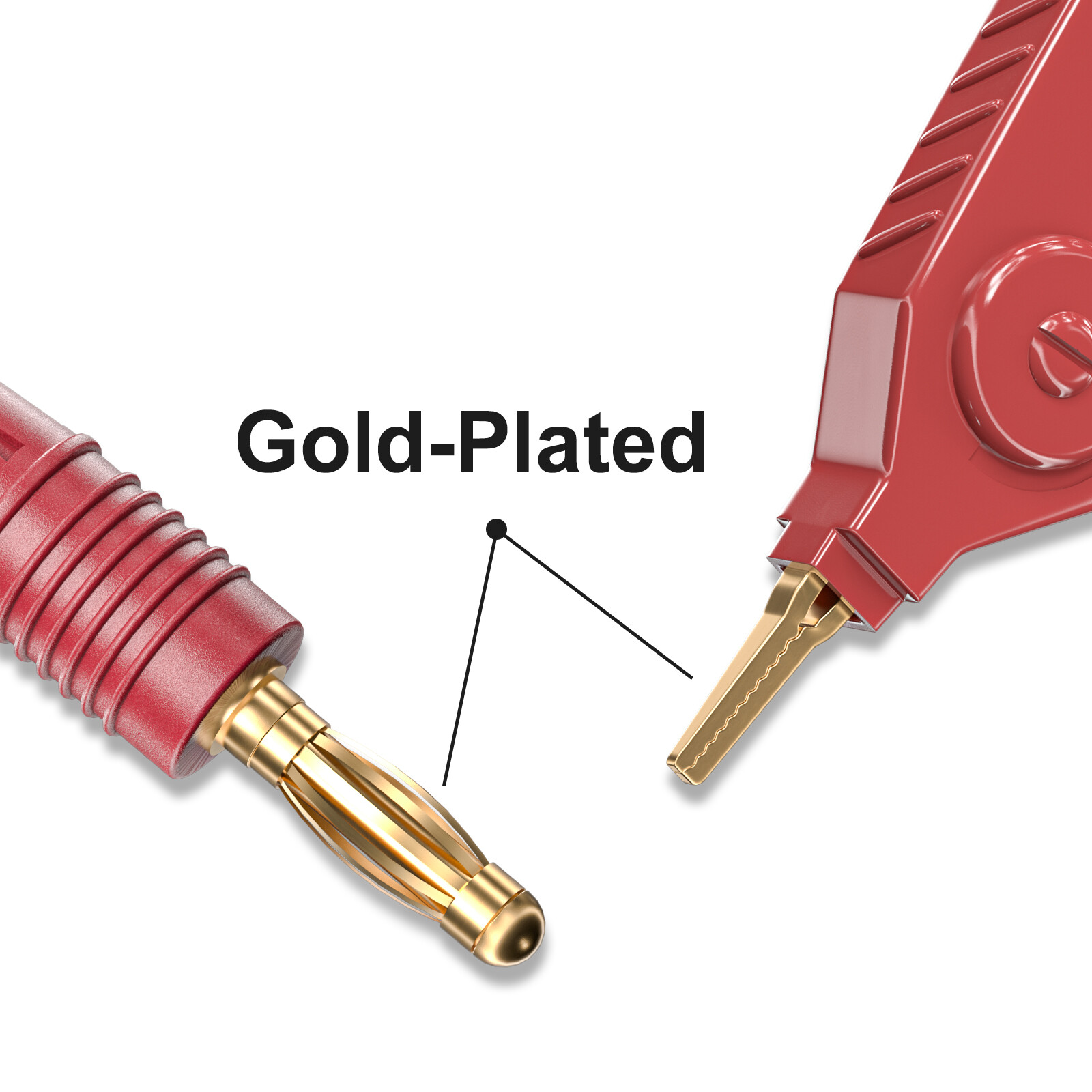 LCR Meter Test Leads Terminal Kelvin Clips Cable Wires to 4mm Banana Plugs