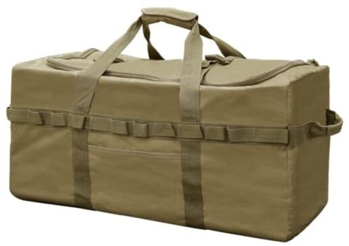 Large Military Duffle Bag Tactical Camping Medium(25.59"x13.78"x13.78") Khaki