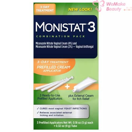Monistat 3 3-Day Treatment Prefilled Cream Applicators + External Cream New