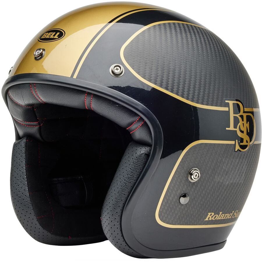 Bell Custom 500 Carbon RSD Player Helmet - Matte/Gloss Black/Gold, Medium