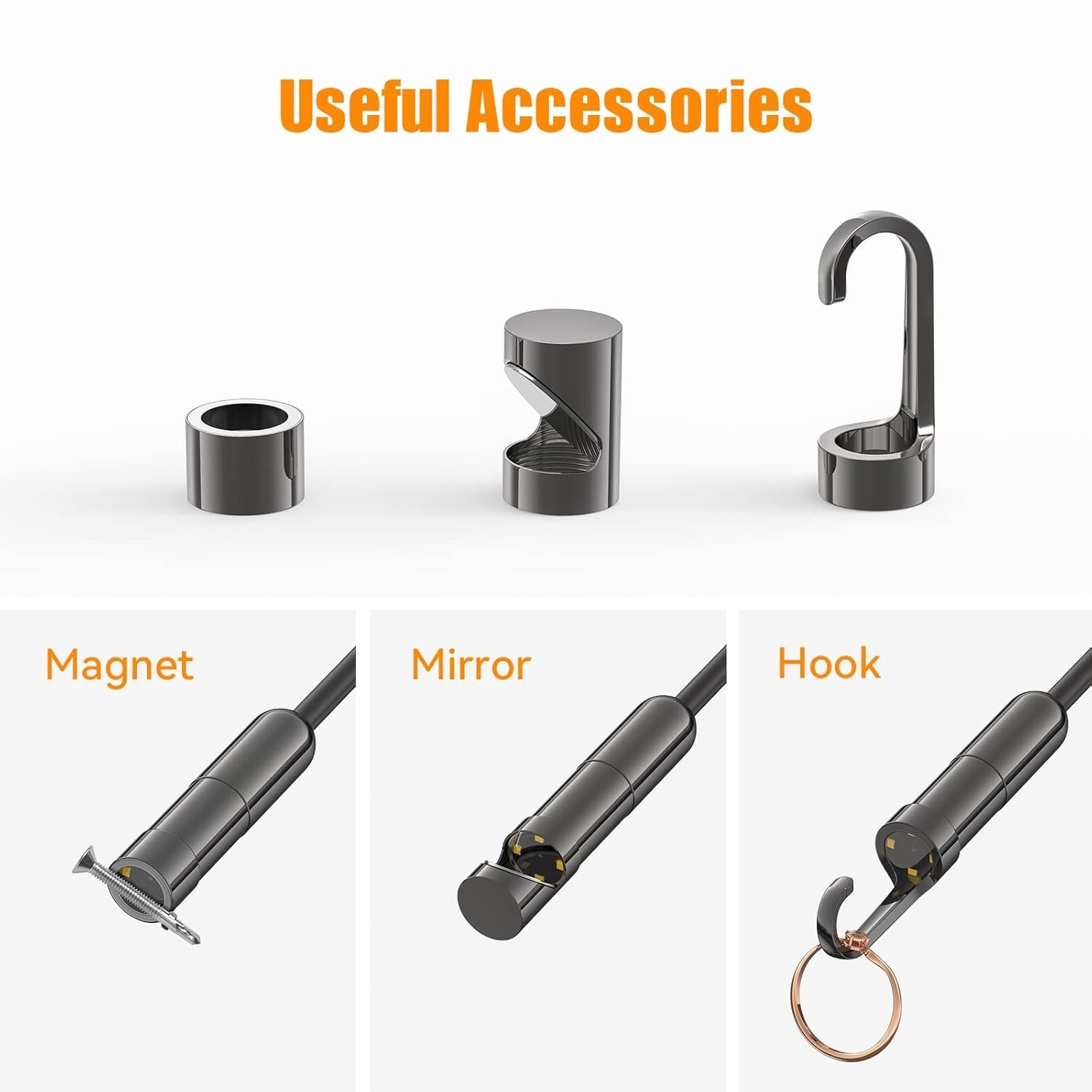 High-Definition 5MP Endoscope with USB Connectivity and Adjustable Lighting