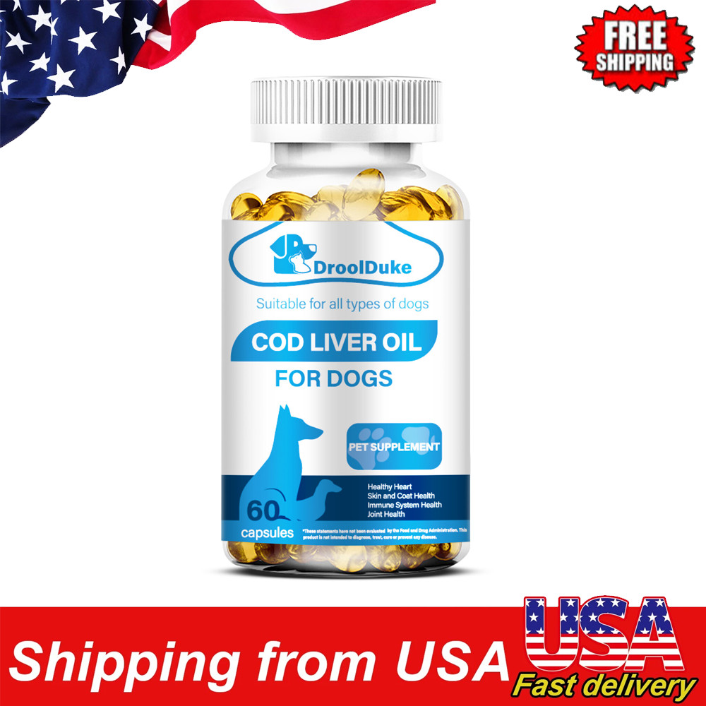 Cod Liver Oil for Dogs With EPA & DHA Fatty Acids - Skin & Coat Health