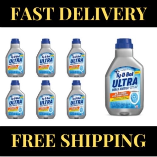NEW 6 pack TY-D-BOL BLUE ULTRA BOOSTER IN TANK LIQUID TOILET BOWL 2X CLEANER