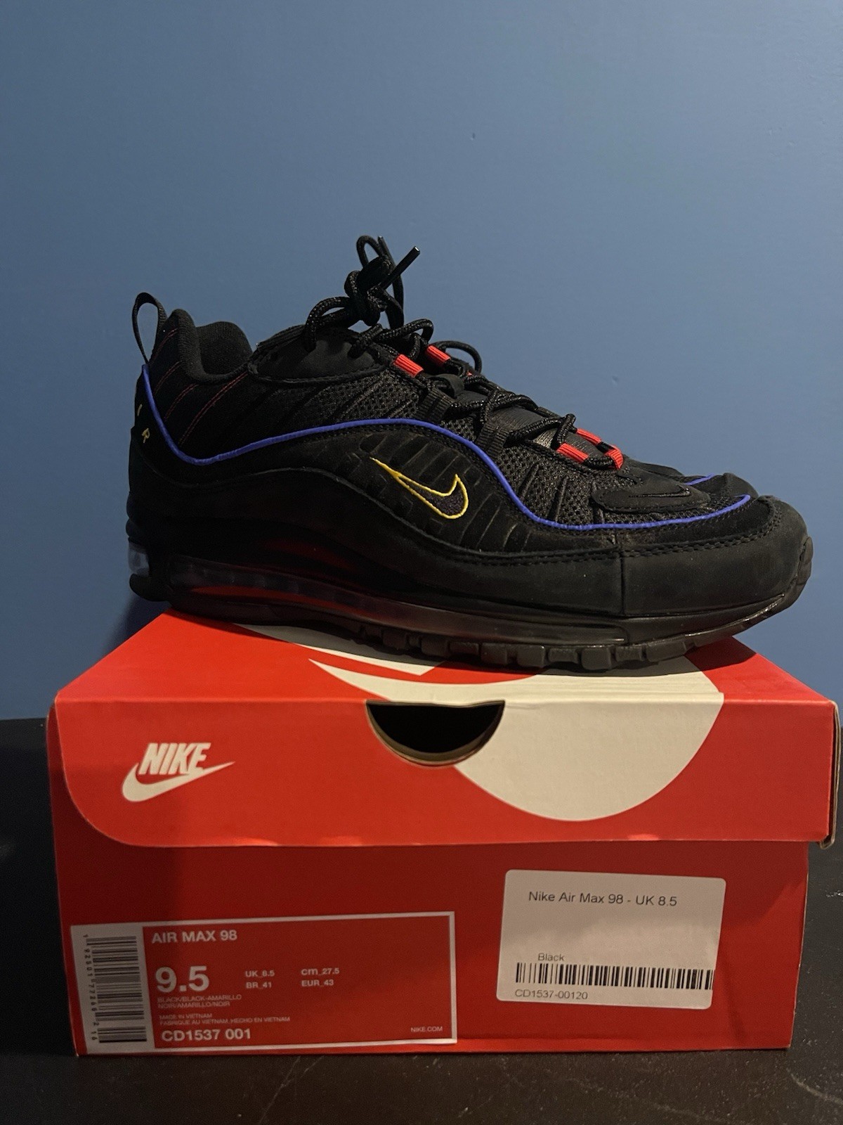 Nike Air Max 98 Graphics Kit Size 9.5 Mens Shoes Brand New In Box
