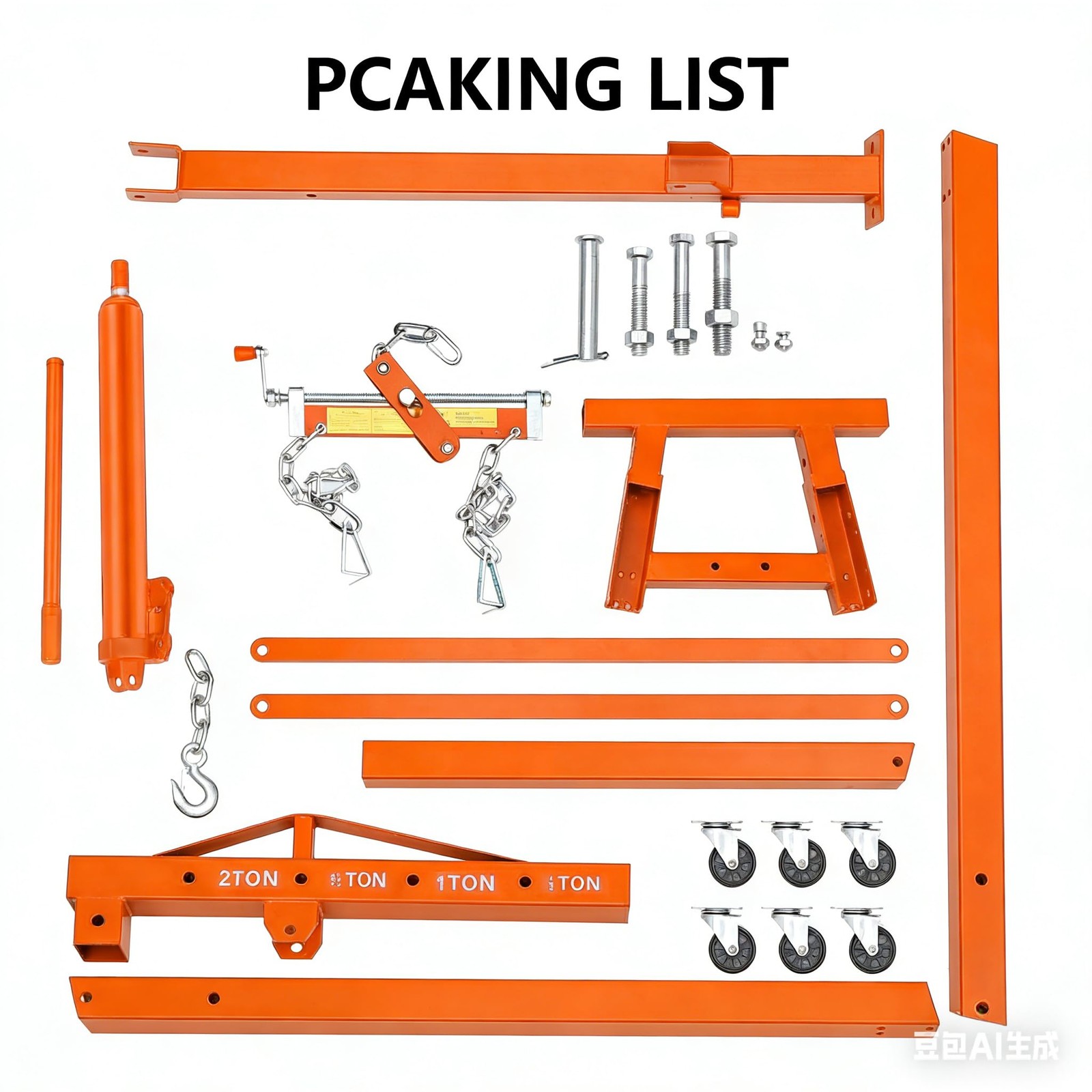Engine Hoist with Lever Folding Cherry Picker Engine Hoist Folding Shop Crane US