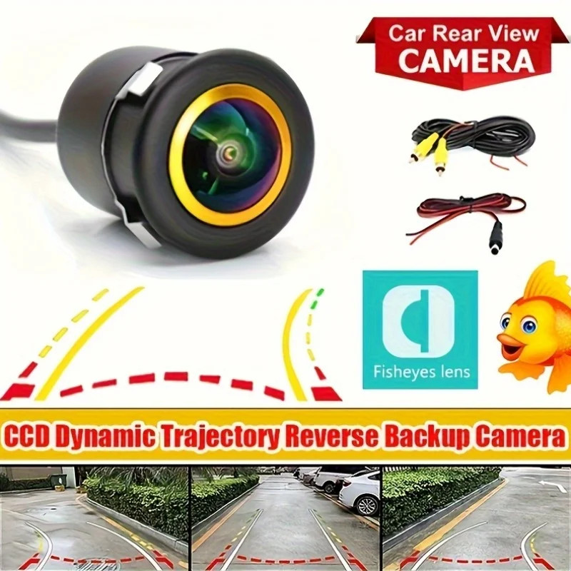 Dynamic Trajectory Reverse Car Camera with 170° Fisheye Lens, CCD Sensor, Wide A
