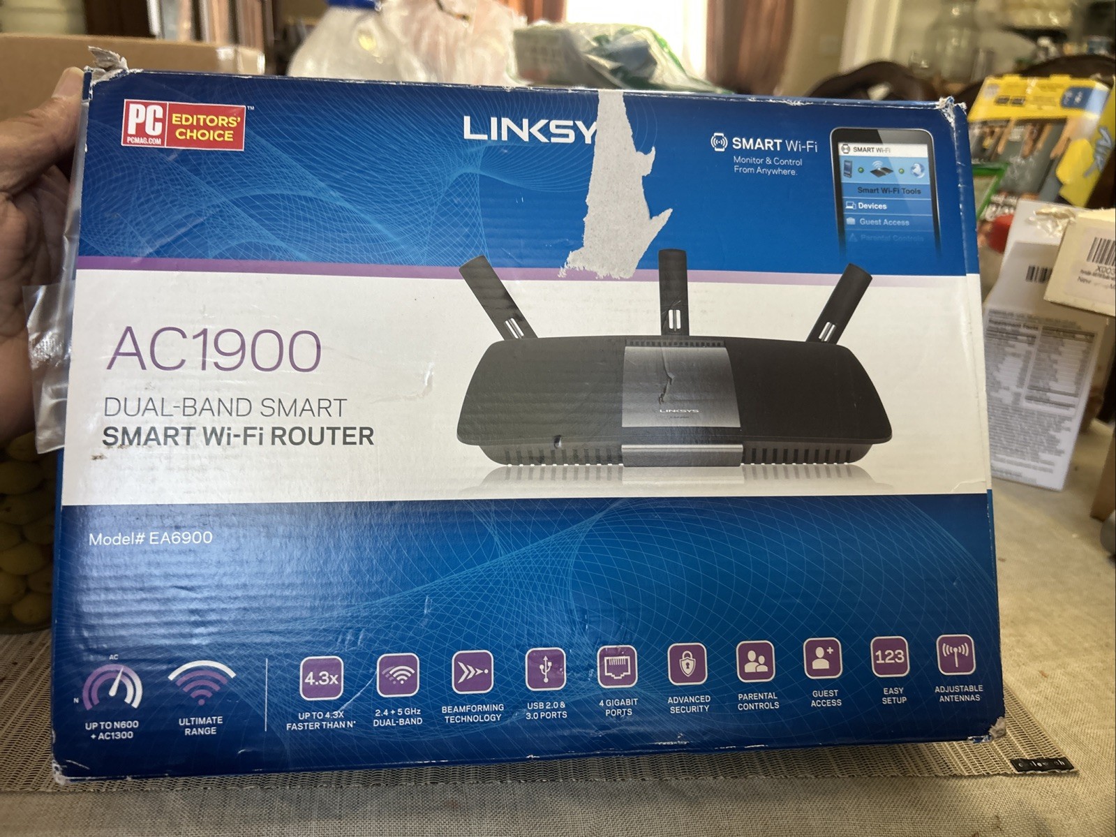 Linksys EA6900 AC1900 1900 Mbps 5 Port Wireless Router Tested Working