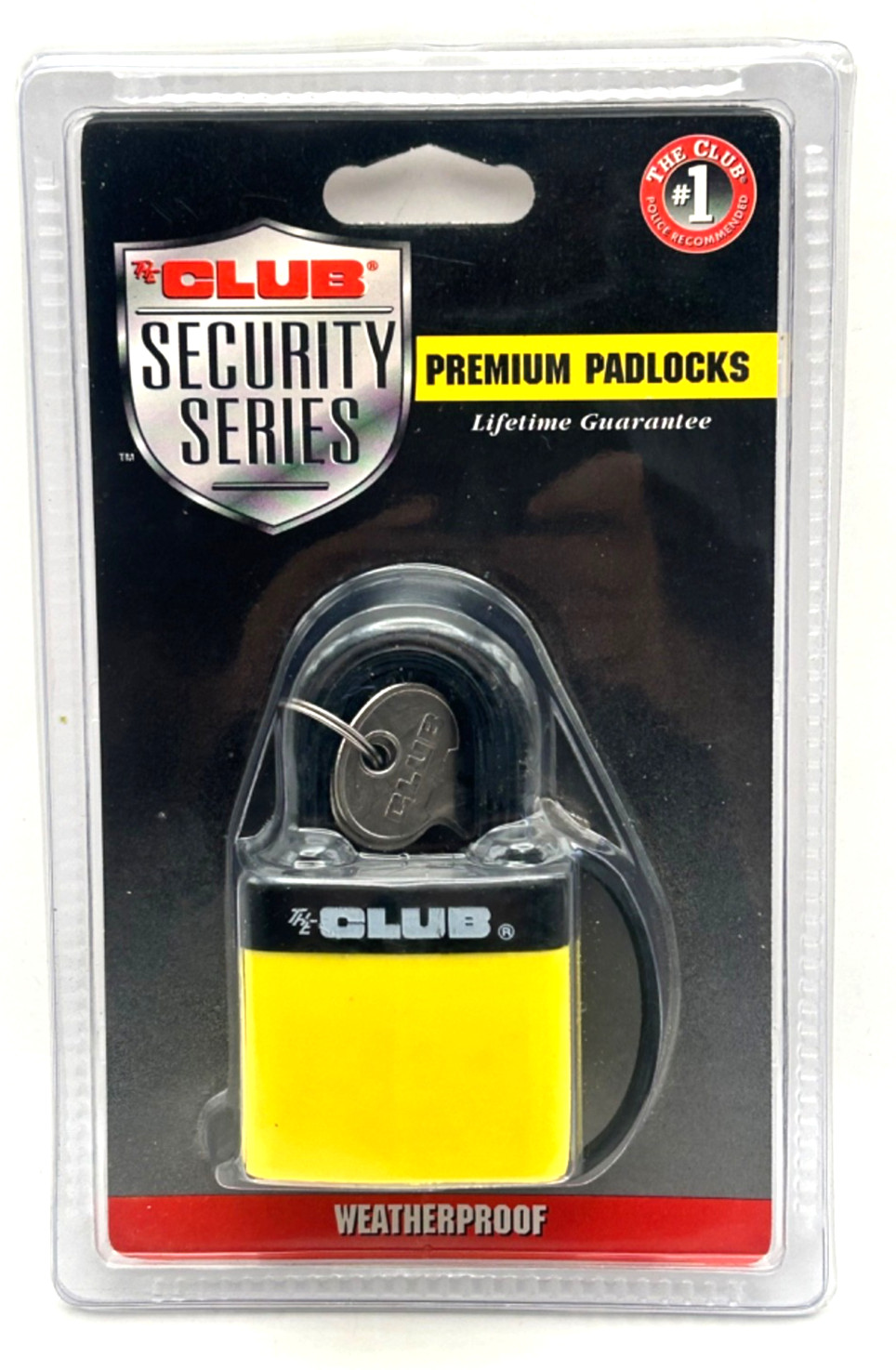 The Club UTL821 Weatherproof Padlock 44mm Laminated Steel Keyed Lock NEW Sealed
