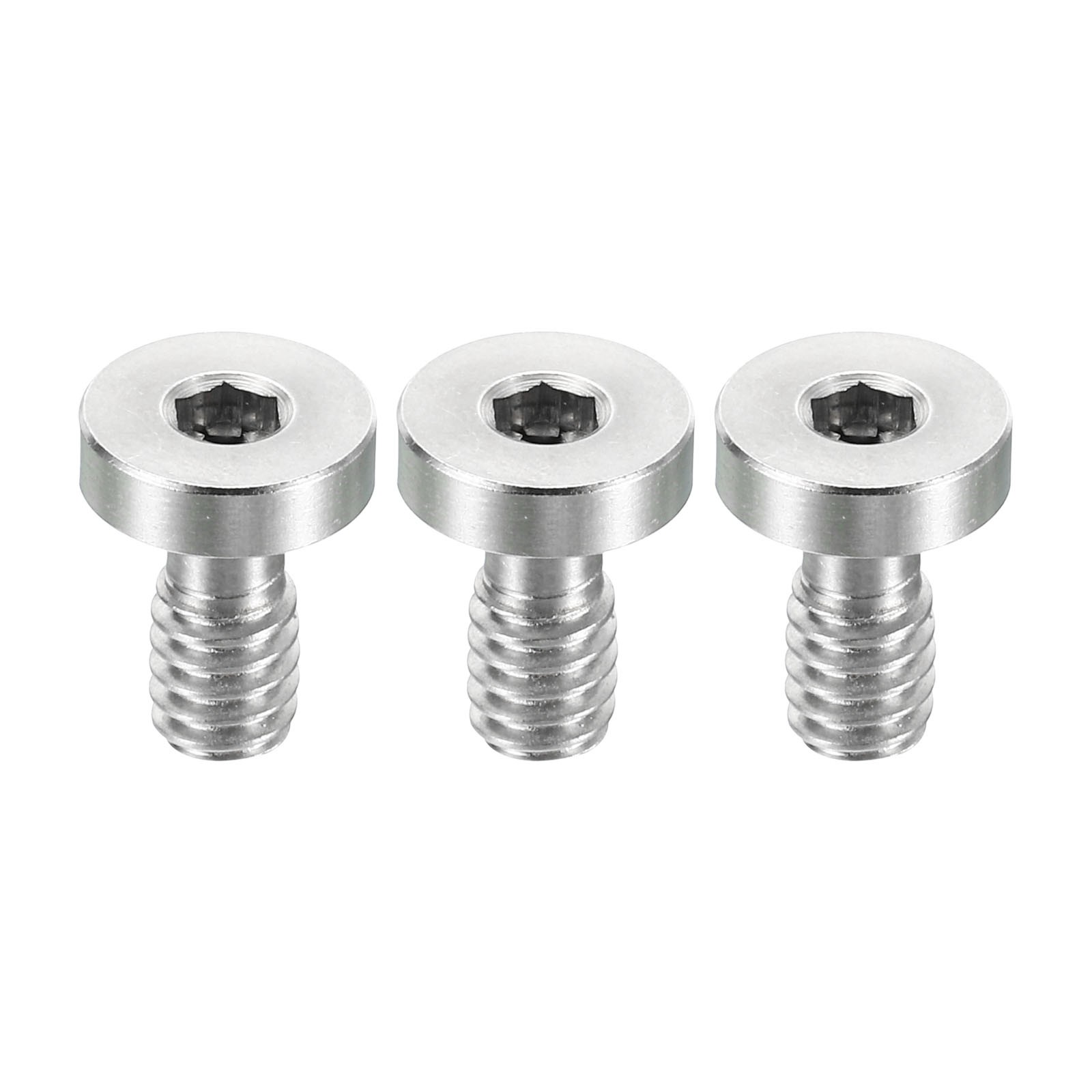 3Pcs 1/4"-20 Thread 16mm Length Camera Fixing Screw Hex Slot Tripod Screws