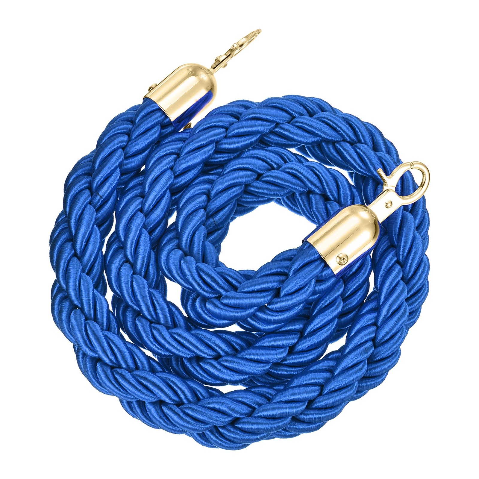 Velvet Stanchion Ropes with Gold Buckle, (3.9Ft X1.1 Inch, Blue) (1Pcs)