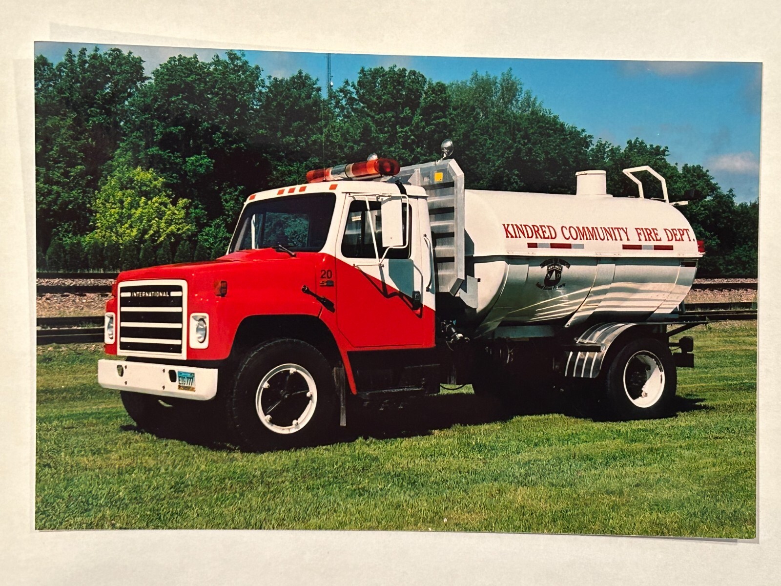 Kindred ND International Tanker Fire Apparatus Photo A53