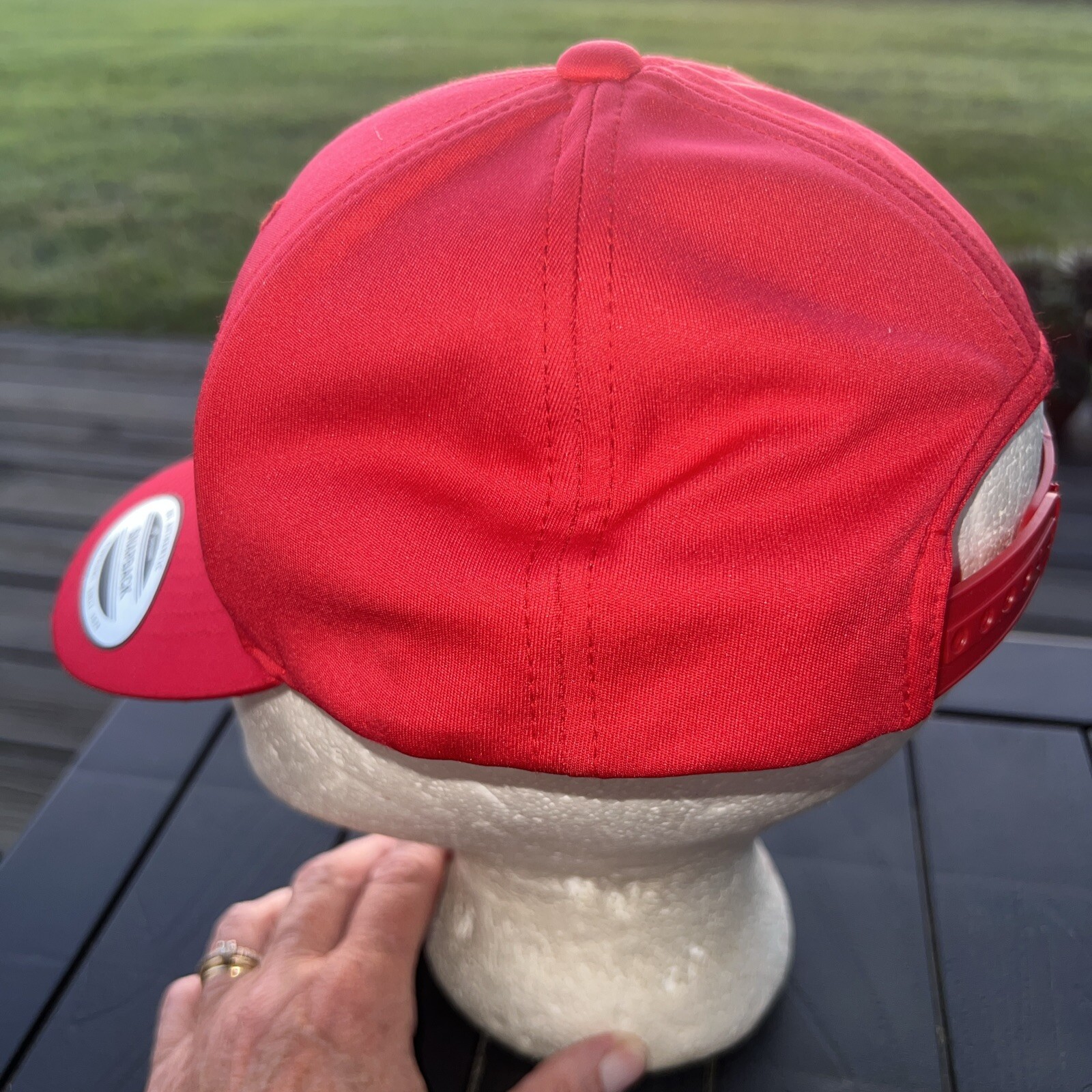 Fearless Follower w Silver Red Logo Youth Hat Cap Hook Loop Polyester EUC