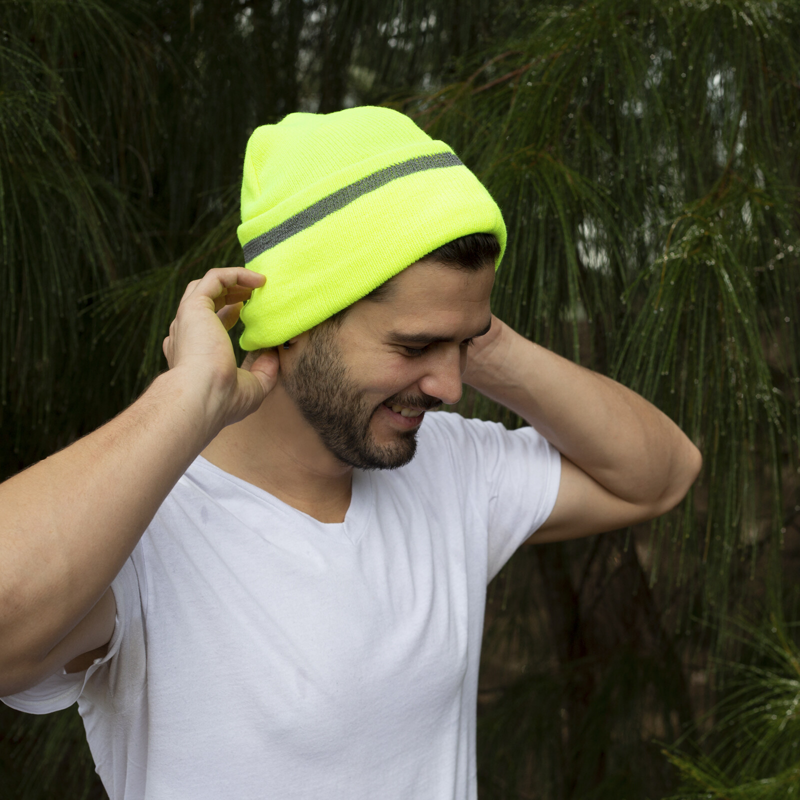 Safety Beanie Hat - Knitted with Reflective JORESTECH