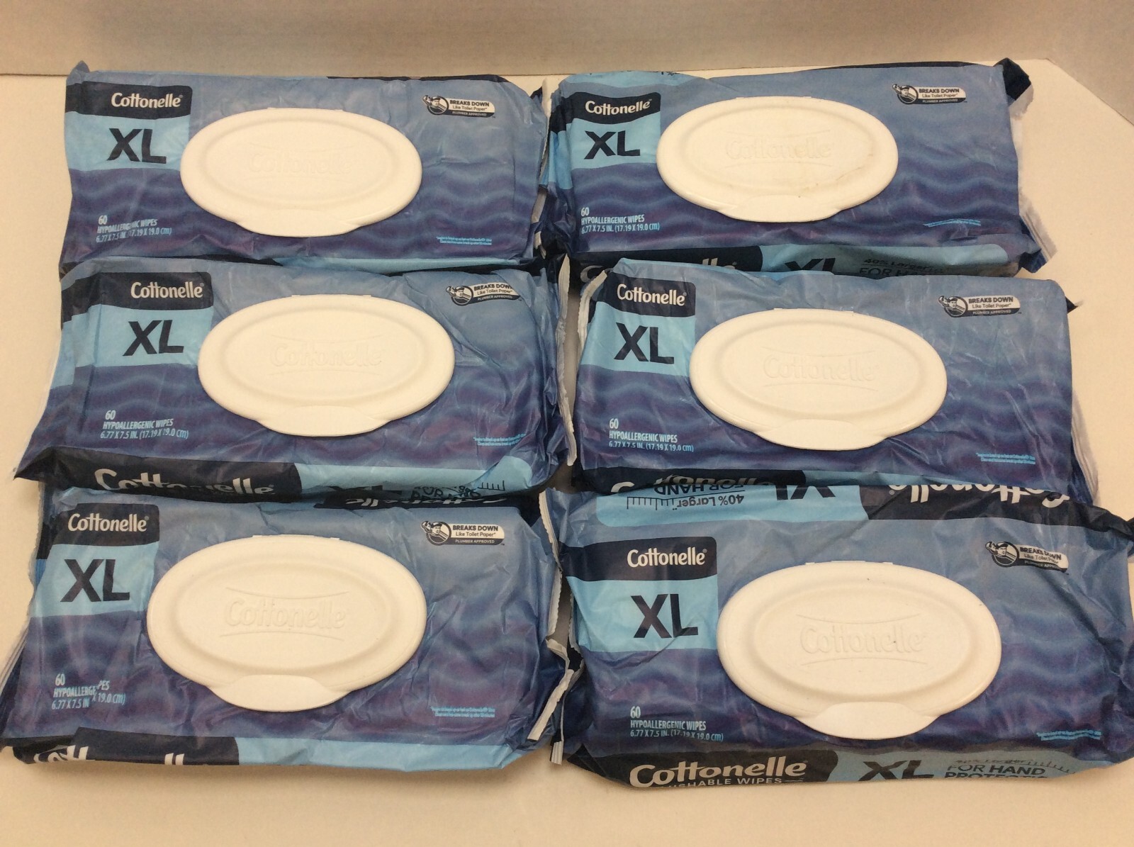 Cottonelle XL Flushable Wipes, 360 Total Wipes, DISHEVELED PACKS