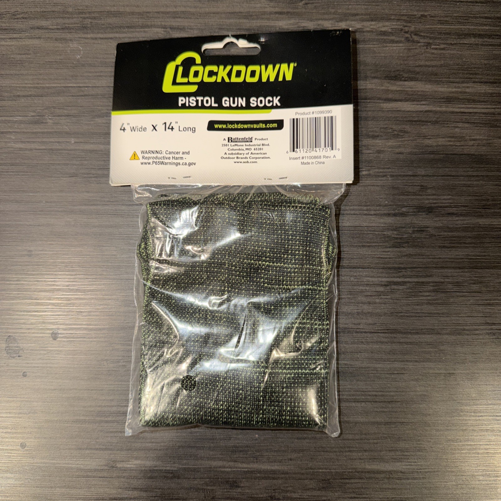 Lockdown 1099390 Lockdown Gun Sock- Pistol (4x14")