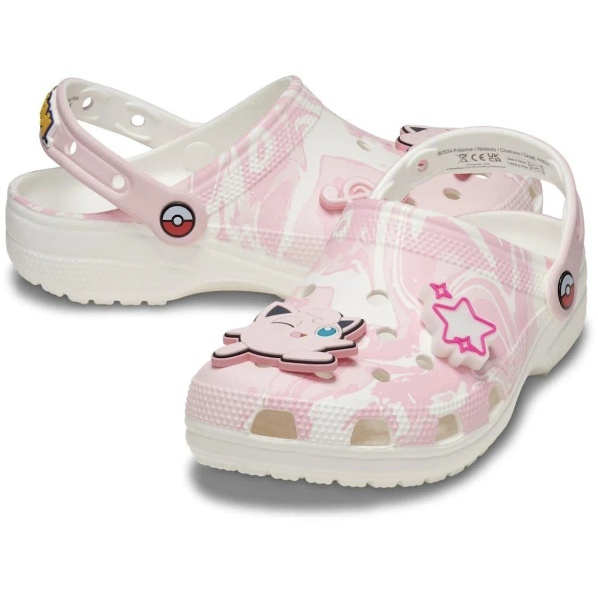 Crocs Pokemon Jigglypuff Classic Clogs Pink Light Up Mens Size 10 New With Box