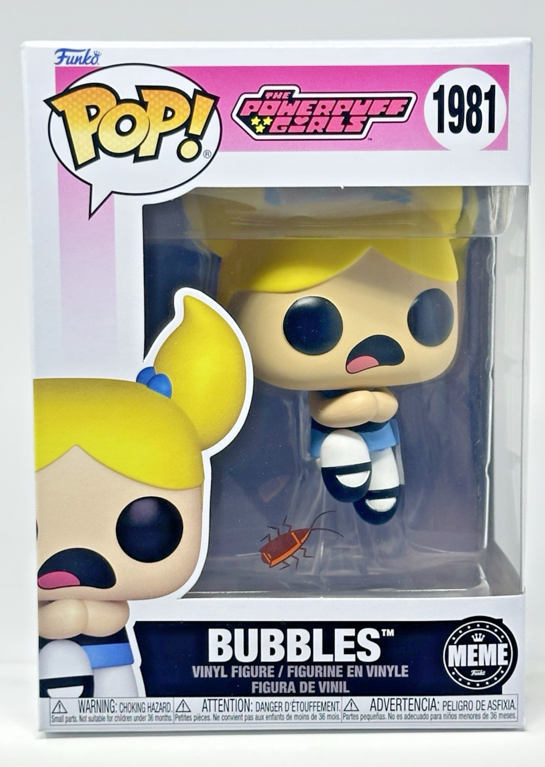 Funko Pop! Powerpuff Girls - Bubbles (Roach Meme) #1981 w/ Protector - New