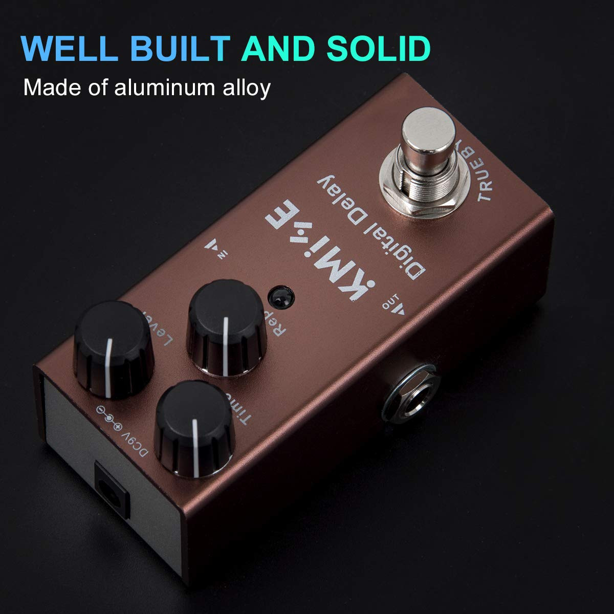Kmise Digital Delay Electric Guitar Effects Pedal Mini Single Type DC 9V True By