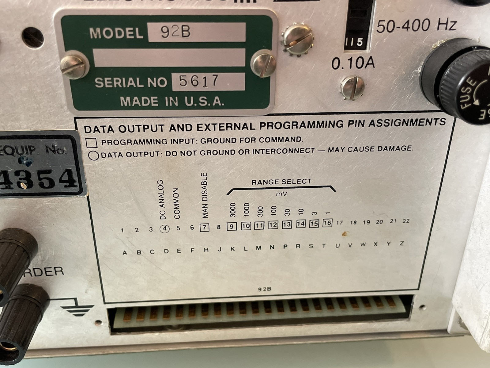 Boonton RF Millivolt Meter Model 92B No Probe Powers On As Is