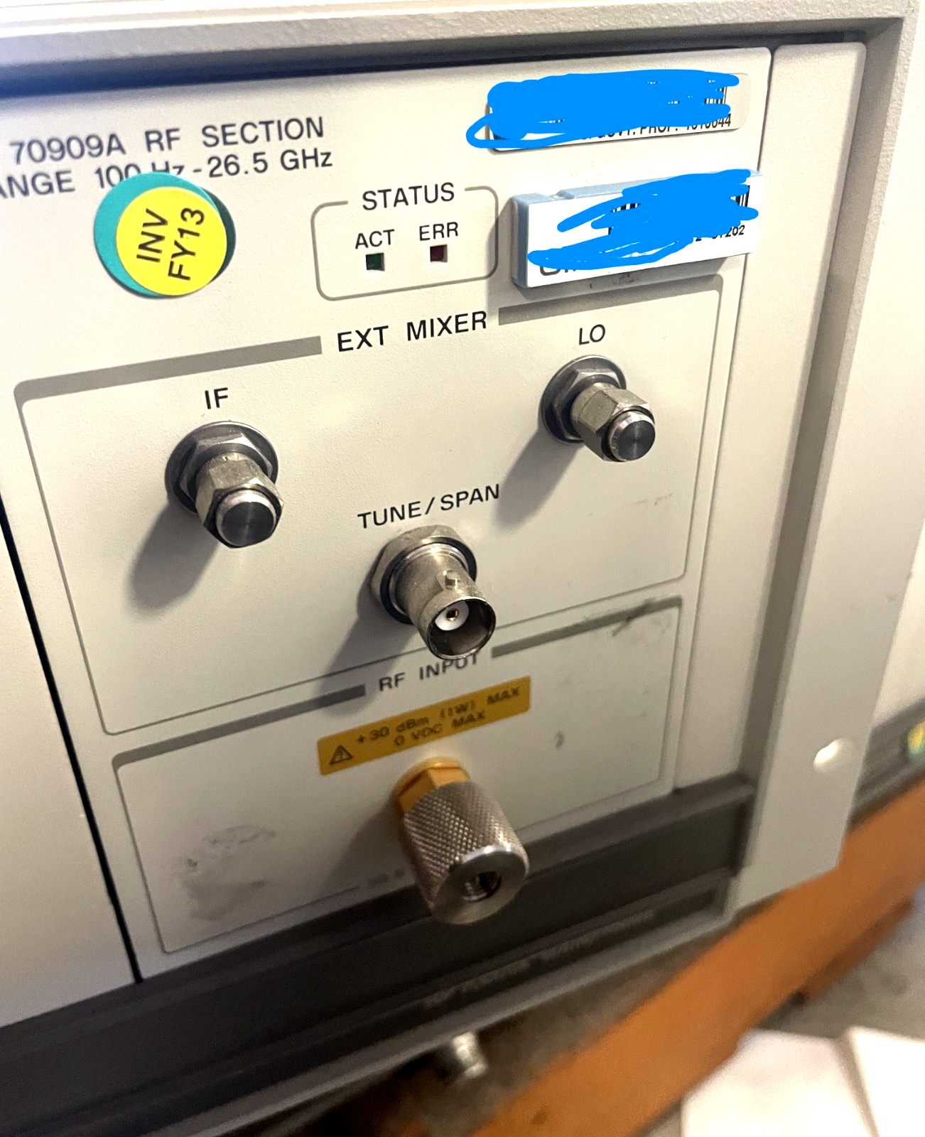 HP/Hewlett Packard 70909A RF Section Plug-In Module, Agilent, Keysight