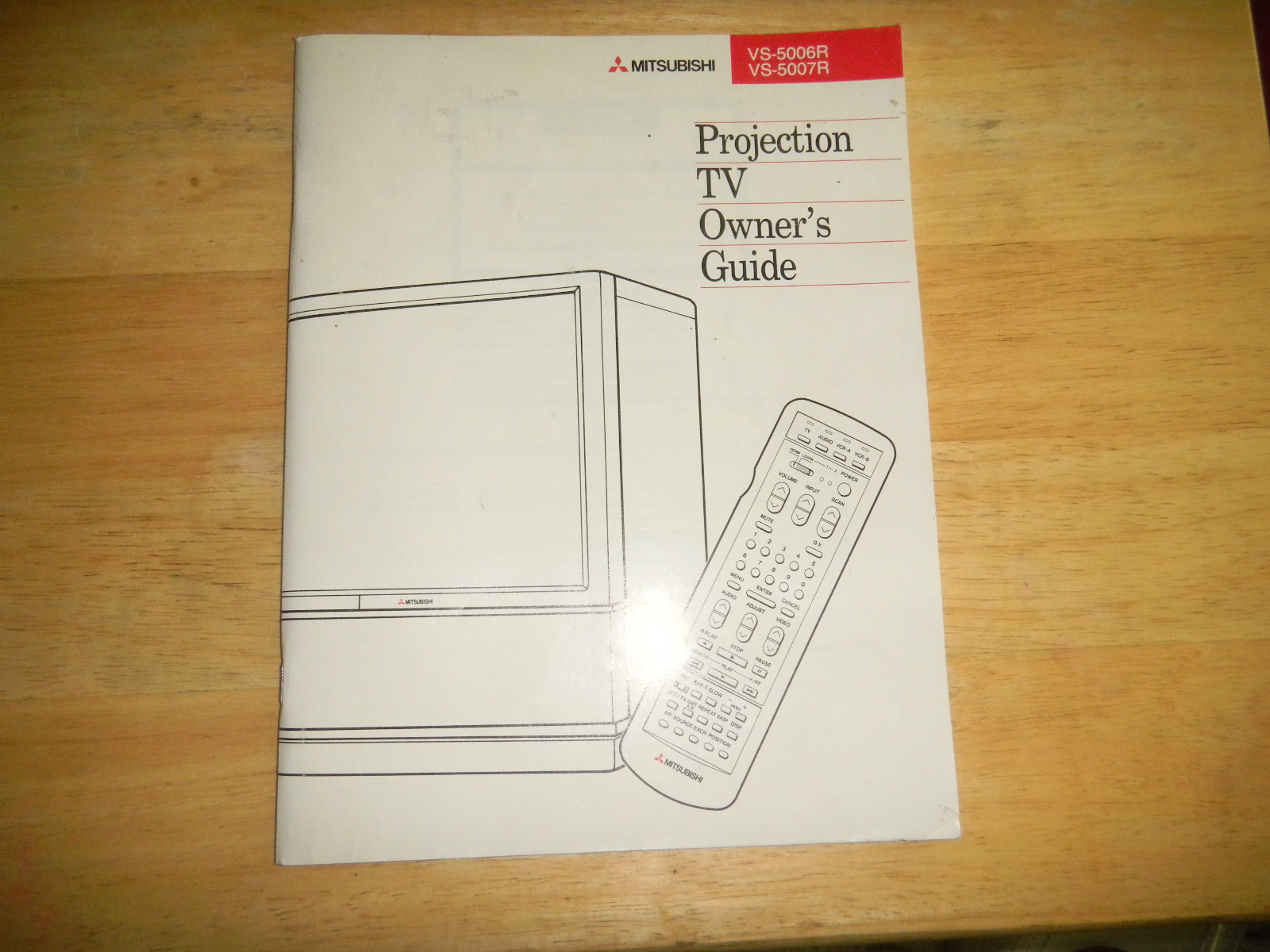 MITSUBISHI TV  VS-50065  VS-5007R  ARCADE GAME MONITOR MANUAL
