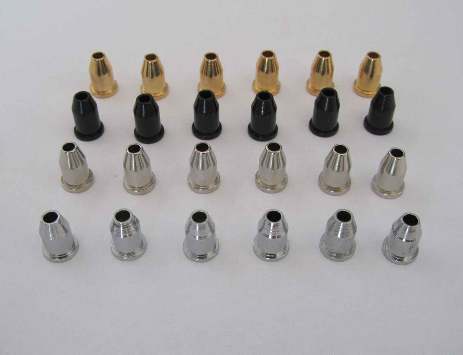 30pcs(5sets) Chrome Guitar String Ferrule 1/4" String Ferrules for Telecaster