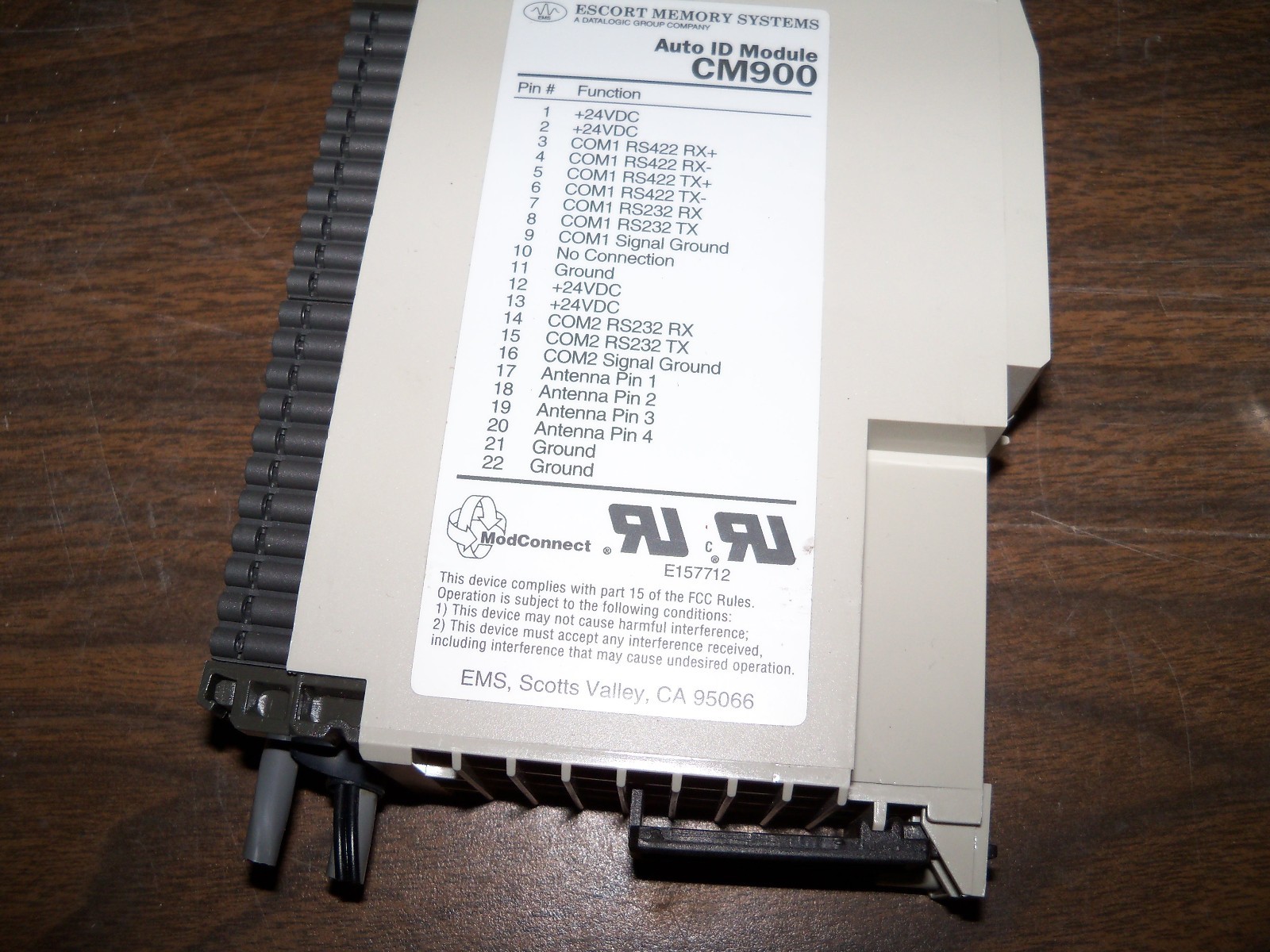ESCORT MEMORY SYSTEMS AUTO ID MODULE CM900 PLC (379-2)