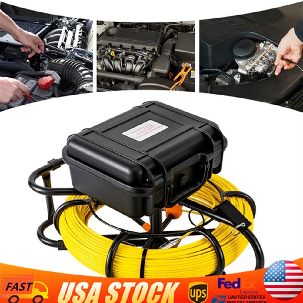 9" Pipe Inspection Sewer Camera HD Monitor Self Leveling 1080P 60m 512HZ Signal