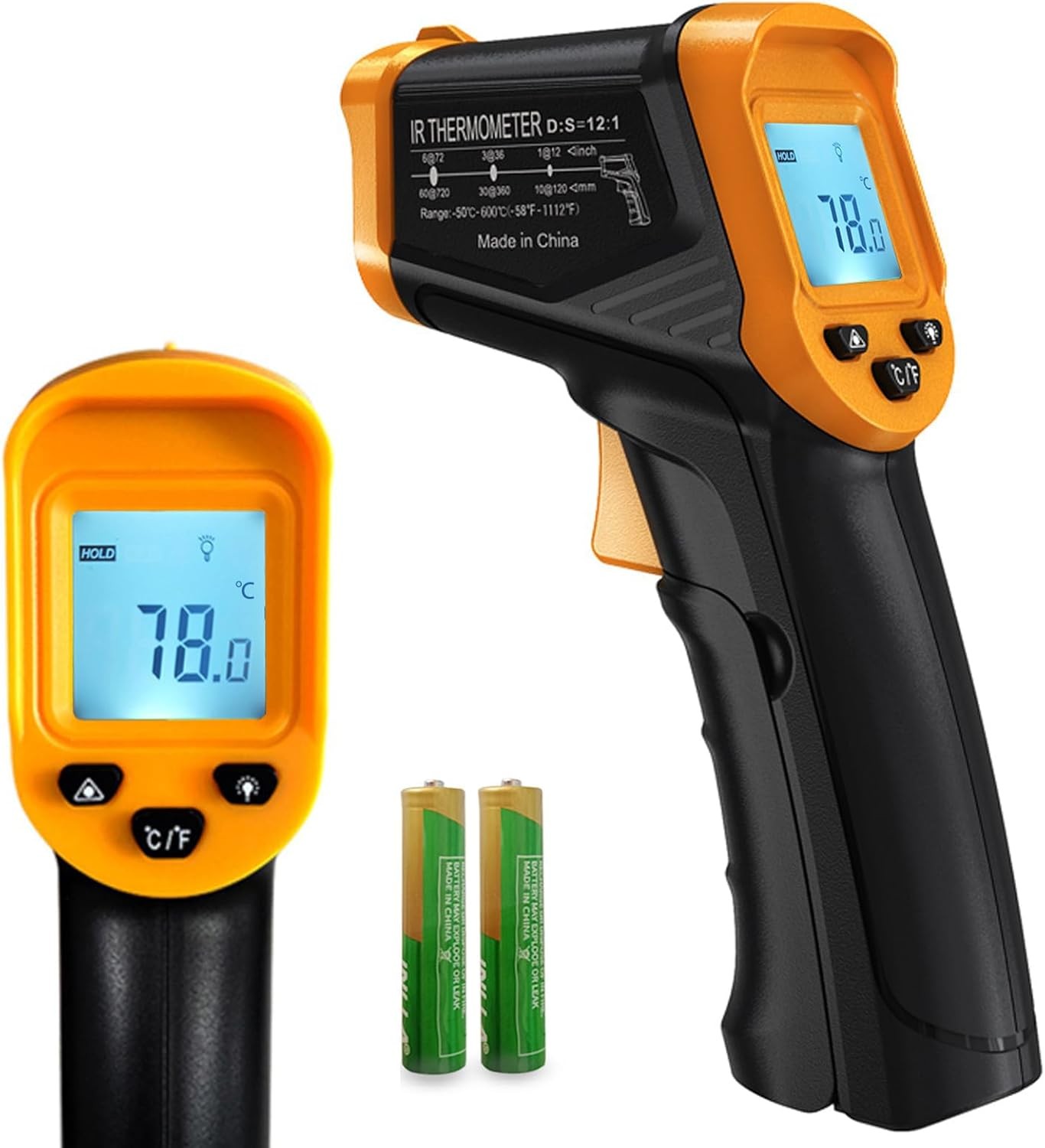 Digital Infrared Thermometer Gun for Cooking,BBQ,Pizza Oven,Ir