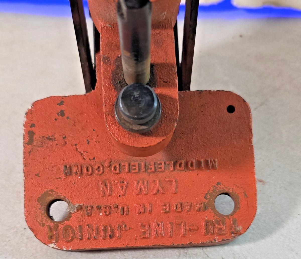 Vintage Lyman Tru-Line Junior Reloading Press W/ Posts - TESTED WORKS SEE NOTES